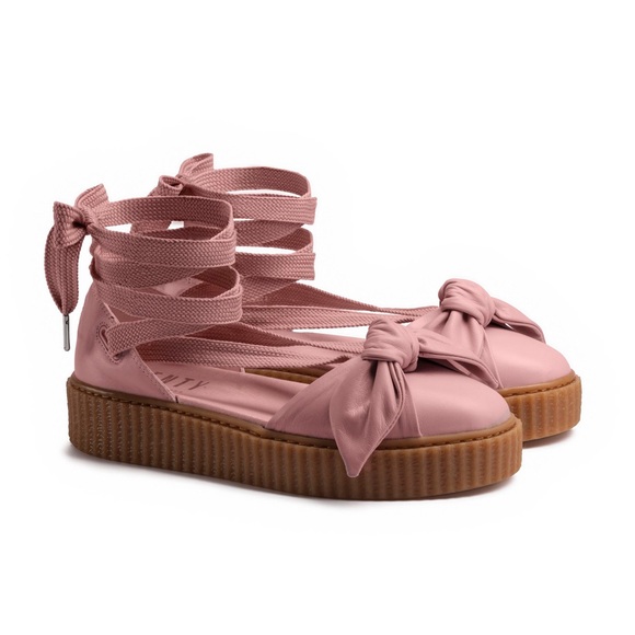 New Fenty by Rihanna Puma Pink Creeper Bow Sandals - Picture 4 of 8